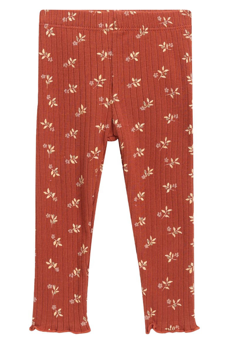 Kids' Ditsy Ribbed Leggings, Main, color, RUBY DITSY