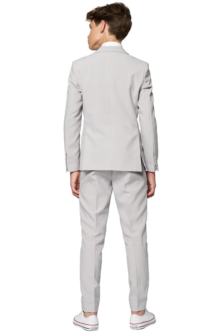 Groovy Grey Solid Suit, Alternate, color, GREY