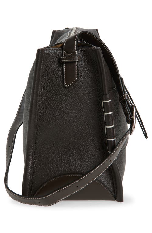 Jw Anderson Loafer Suede Messenger Bag In Black