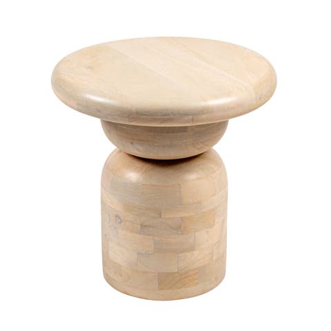 Accent Table with Stacked End Grain Base