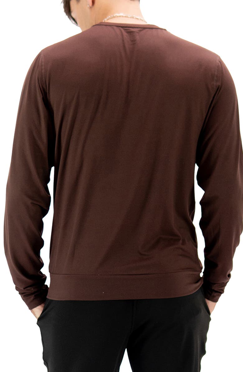 WARRIORS AND SCHOLARS Lounge Stretch Sweatshirt, Alternate, color, Brown