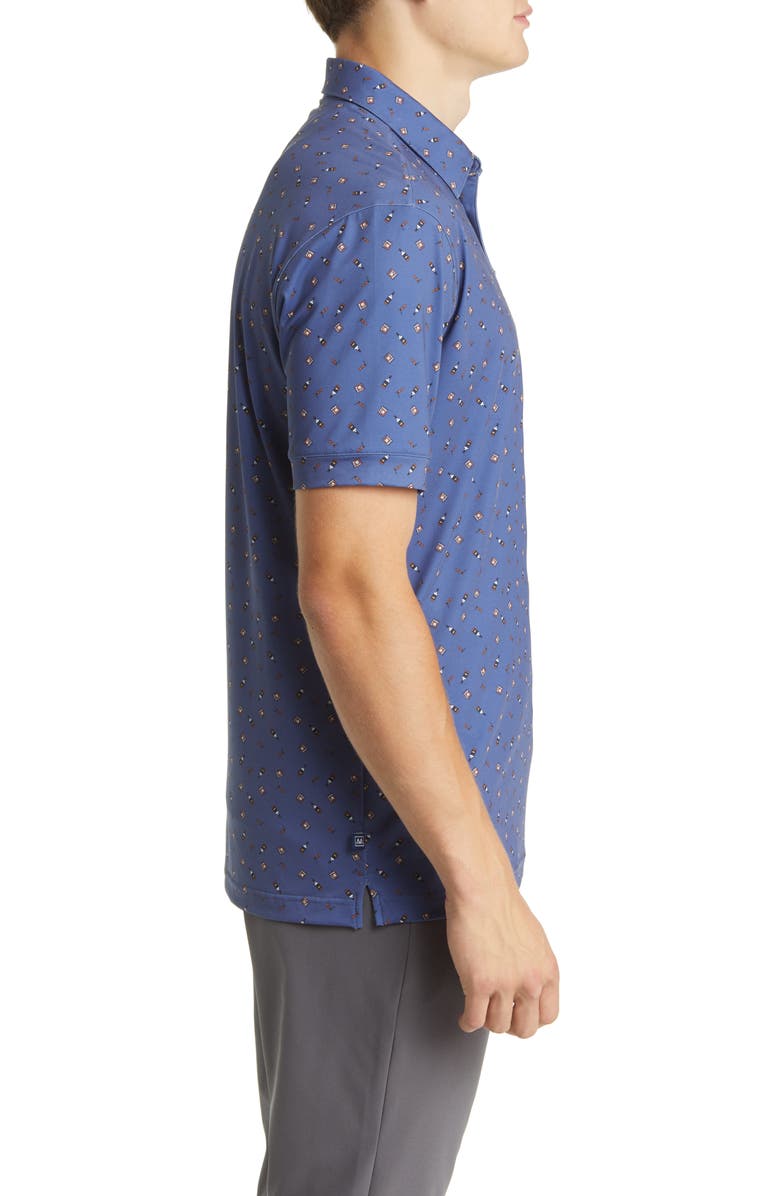 Mizzen+Main Men's Versa Whiskey & Cigar Print Performance Golf Polo, Alternate, color, 