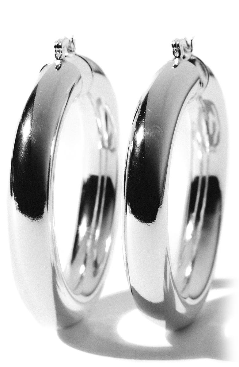 Child of Wild Aubree Large Tube Hoop Earrings, Main, color, Silver