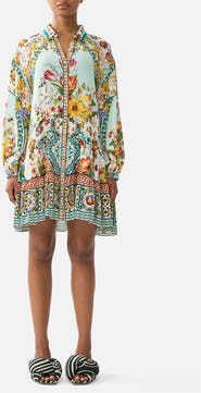 Camilla Long Sleeve Tiered Short Dress