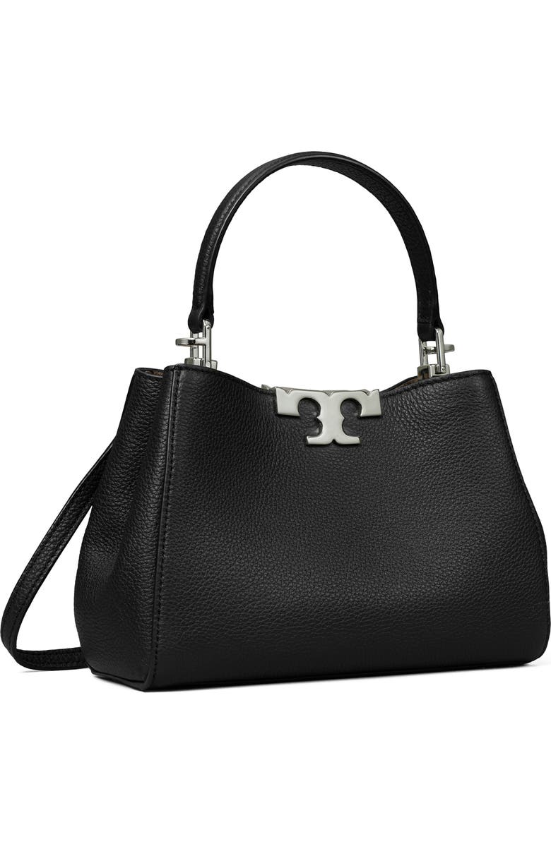Tory Burch Mini Eleanor Soft Leather Satchel, Alternate, color, Black