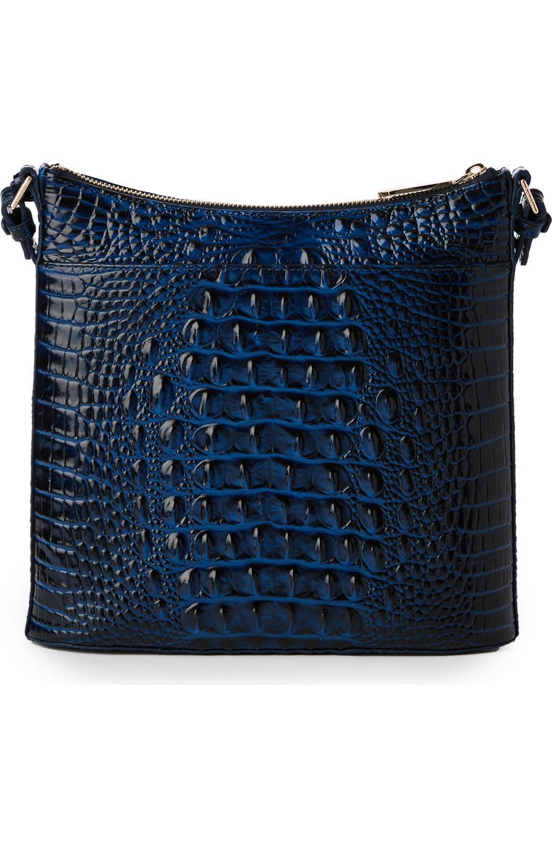 Brahmin Katie Croc Embossed Leather Crossbody Bag, Alternate, color, Anchor