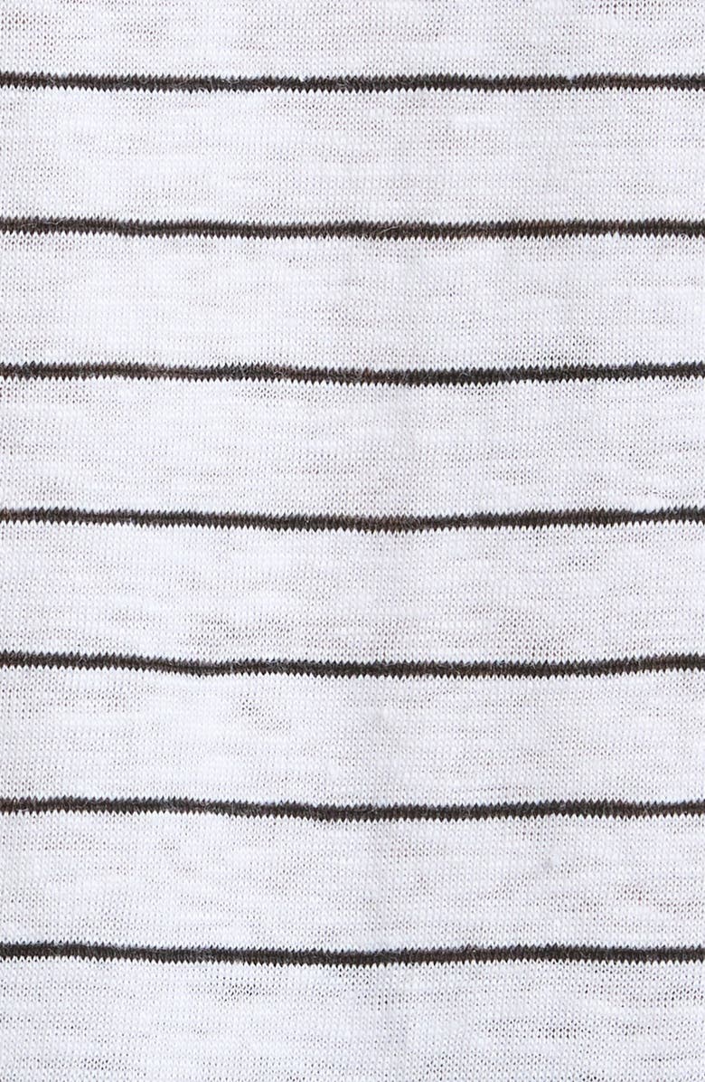 Eileen Fisher Boxy Organic Linen Slub T-Shirt, Alternate, color, White/ Black