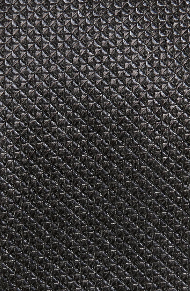 Nordstrom Solid Silk Tie, Alternate, color, Black