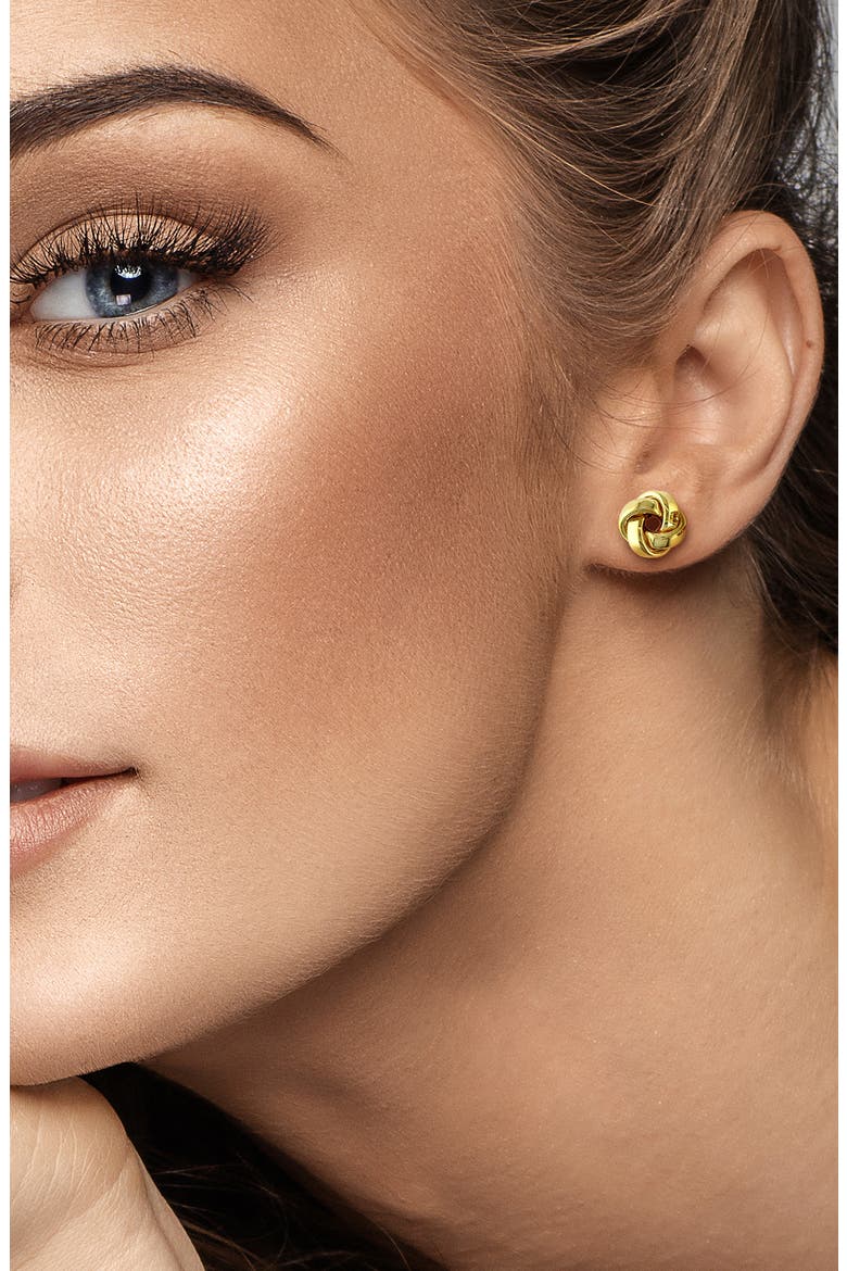 Love Knot Stud Earrings, Alternate, color, GOLD