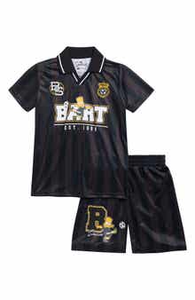 Kids' Bart Simpson Soccer Johnny Collar Jersey & Shorts Set