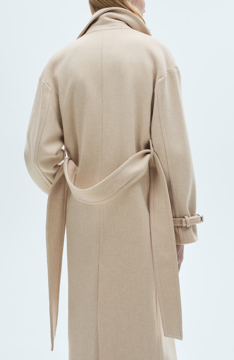 MANGO Manteco Wool Blend Oversize Longline Coat, Alternate, color,