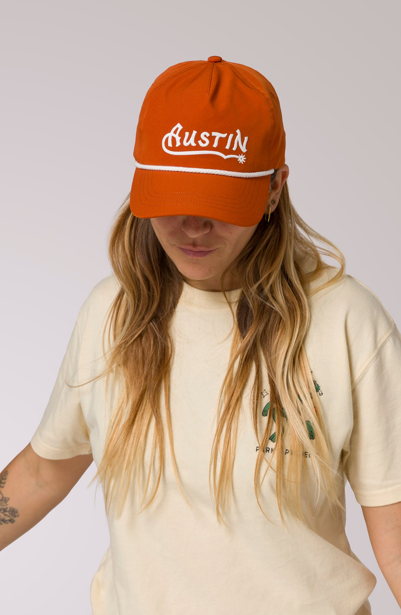 Parks Project Austin Daytrippin Throwback Hat, Alternate, color, Burnt Orange