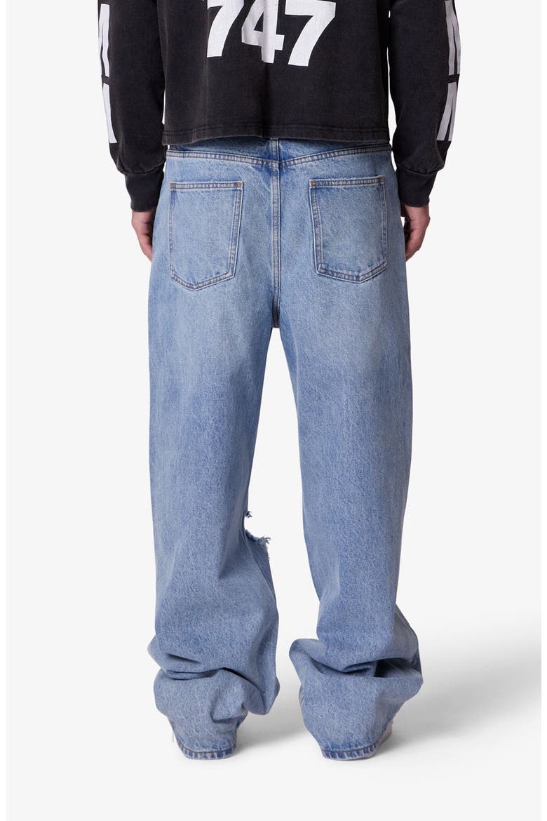 Blowout Baggy Ripped Wide Leg Jeans, Alternate, color, WASHED VINTAGE BLUE