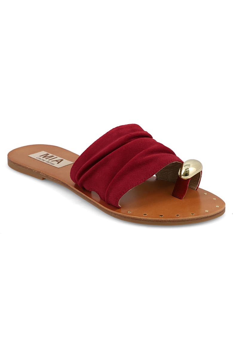 MIA Limited Edition Tiffani Slide Sandal, Main, color, Red