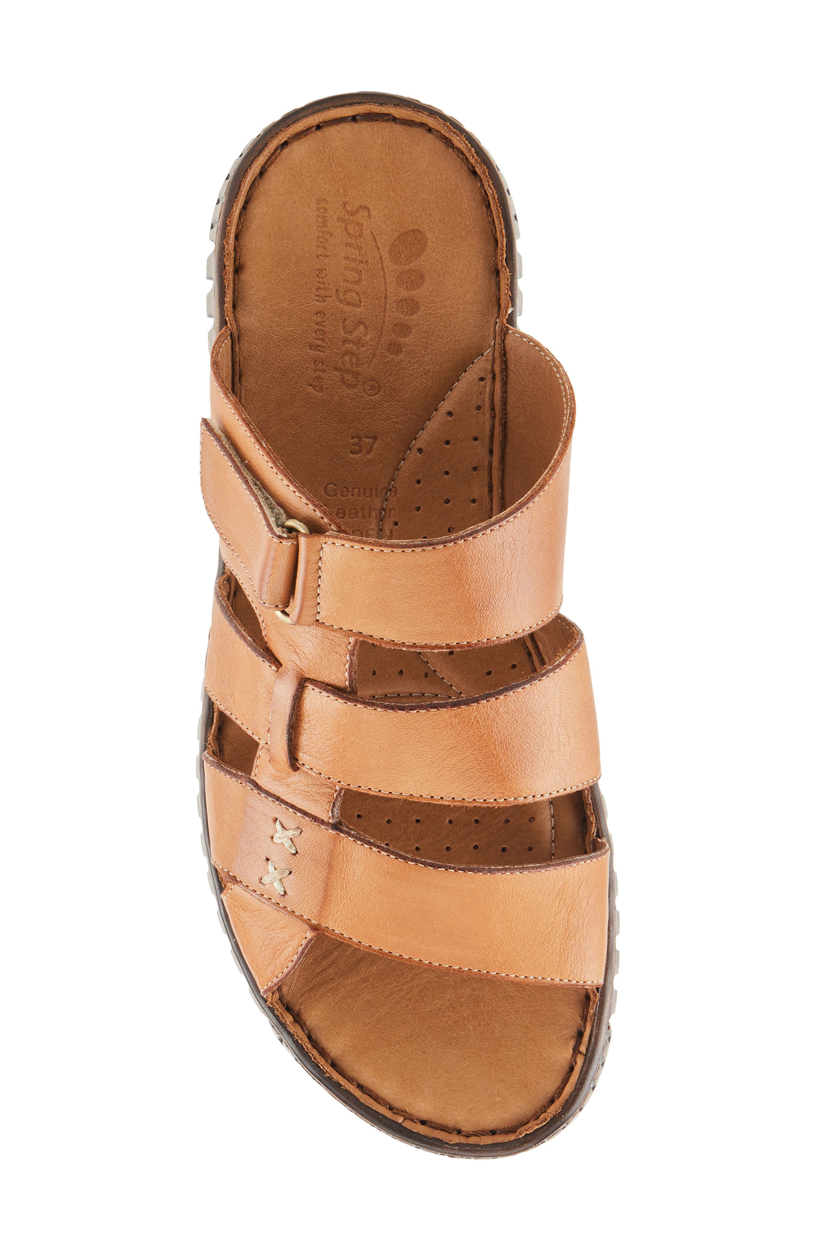 Olly Slide Sandal, Alternate, color, CAMEL