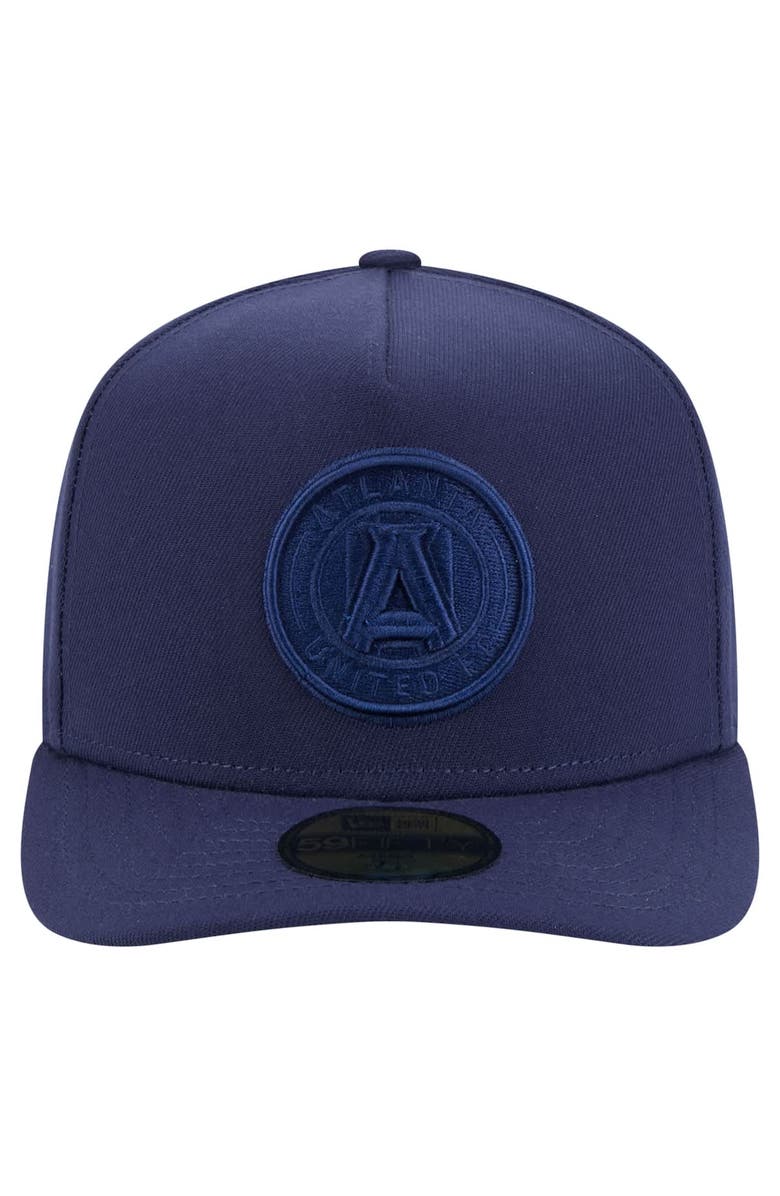 New Era Men's New Era Navy Atlanta United FC Color Pack A-Frame 59FIFTY Fitted Hat, Alternate, color, Navy