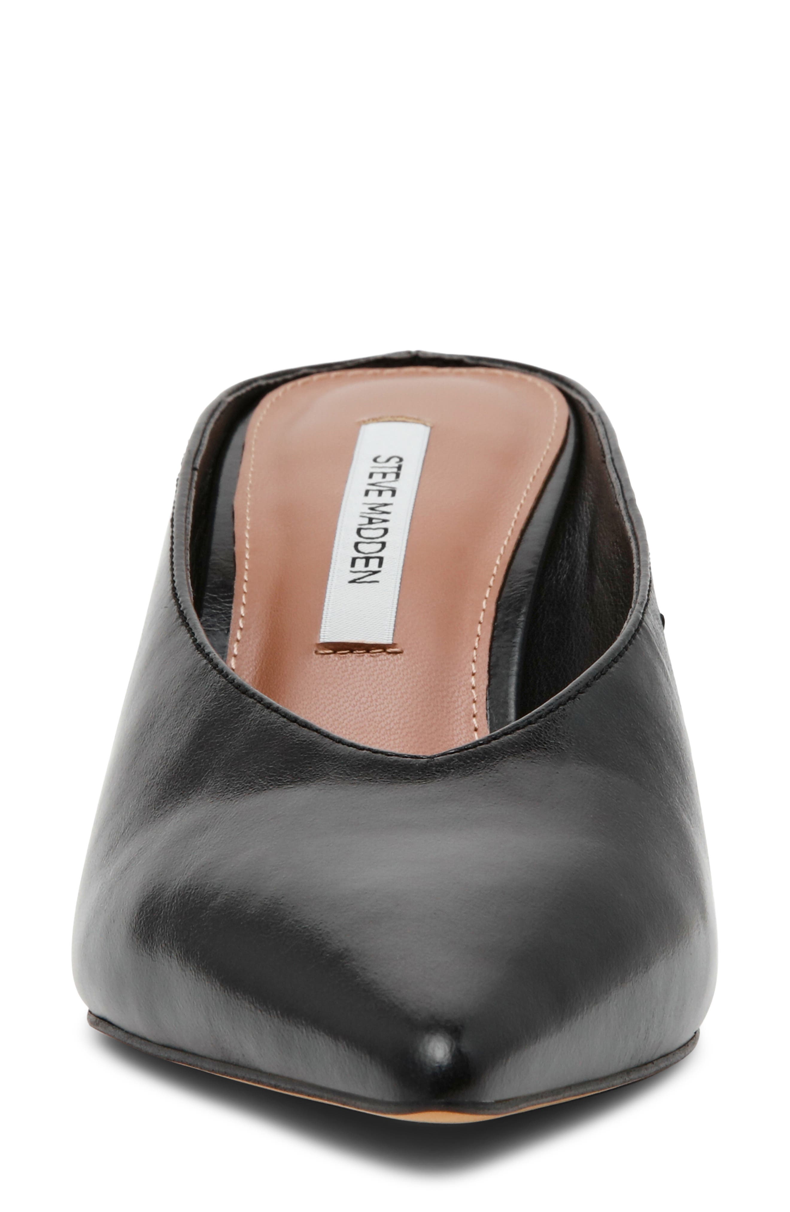 Fonza Mule, Alternate, color, BLACK LEATHER