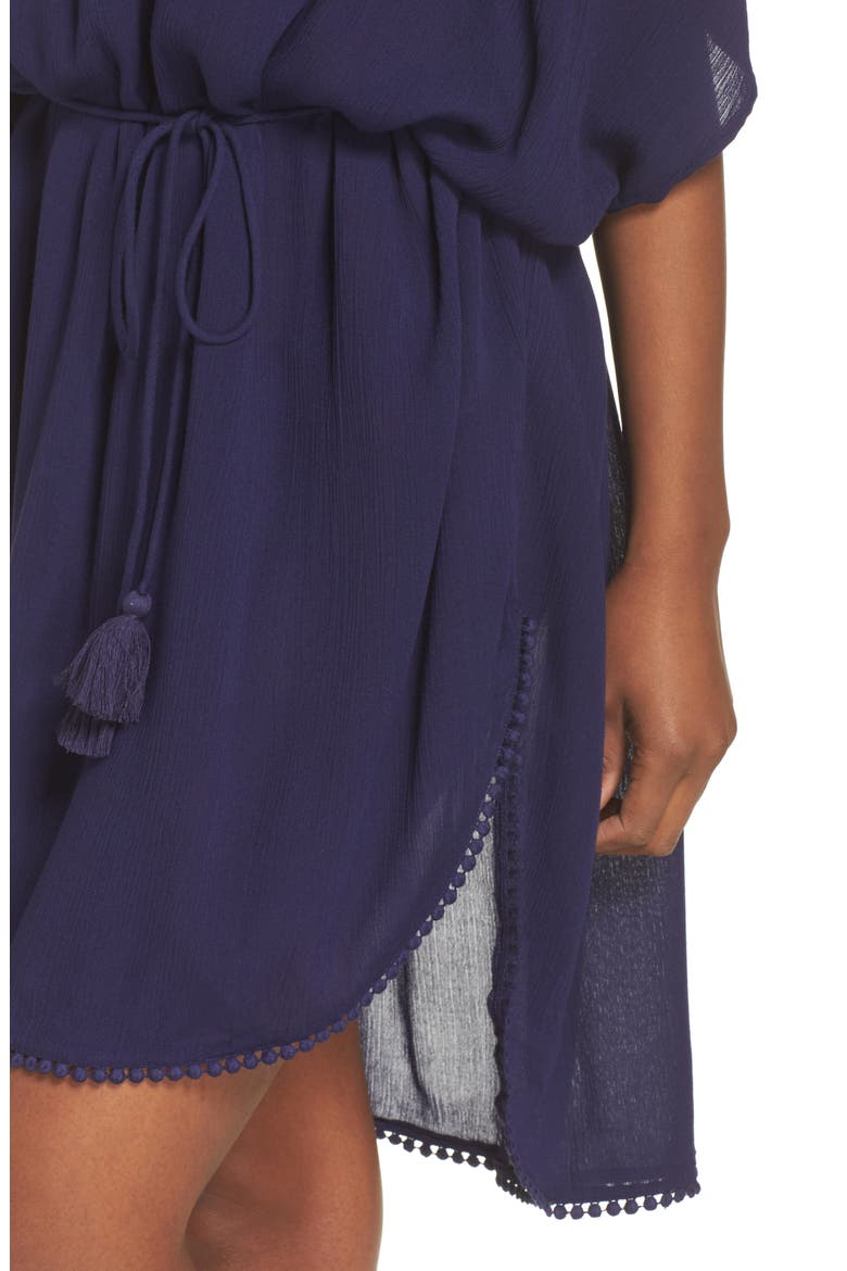 Seaside Cover-Up Dress, Alternate, color, NAVY