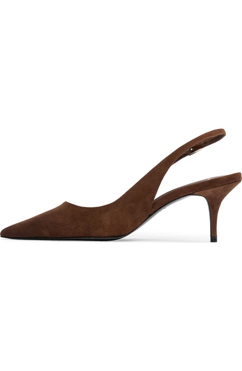 BLACK SUEDE STUDIO Alloy Pointed Toe Slingback Pump, Alternate, color, Brown