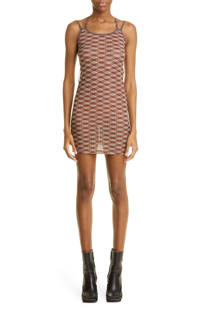 Knwls Vortex Argyle Print Minidress, Main, color, 