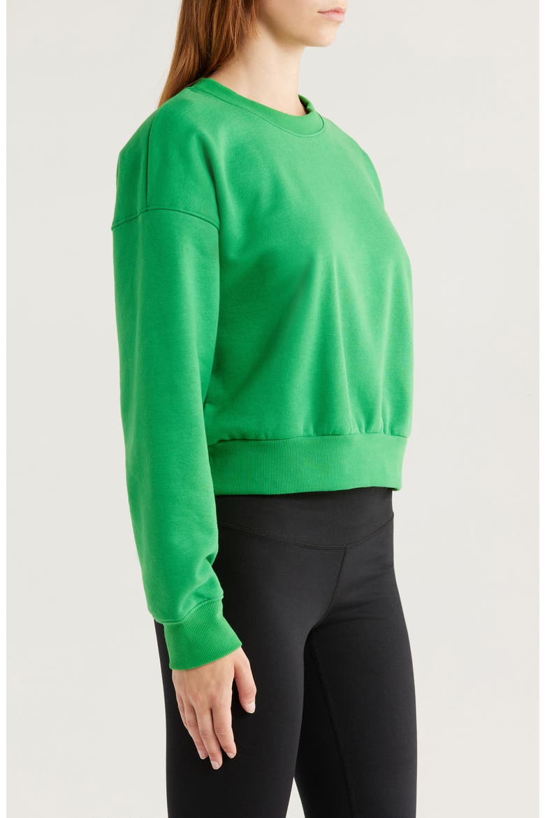 On the Go Crewneck Sweatshirt, Alternate, color, HOME COURT GREEN