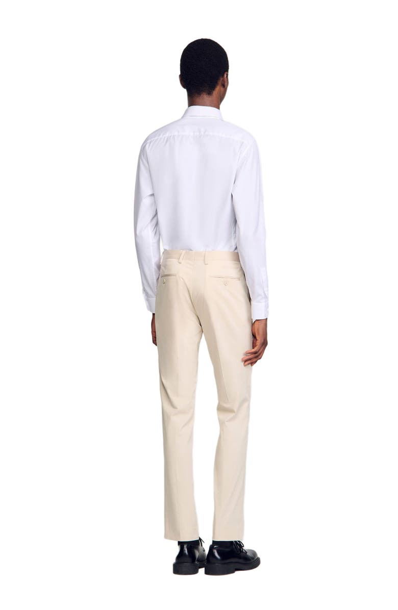SANDRO Suit trousers, Alternate, color, Ivory.
