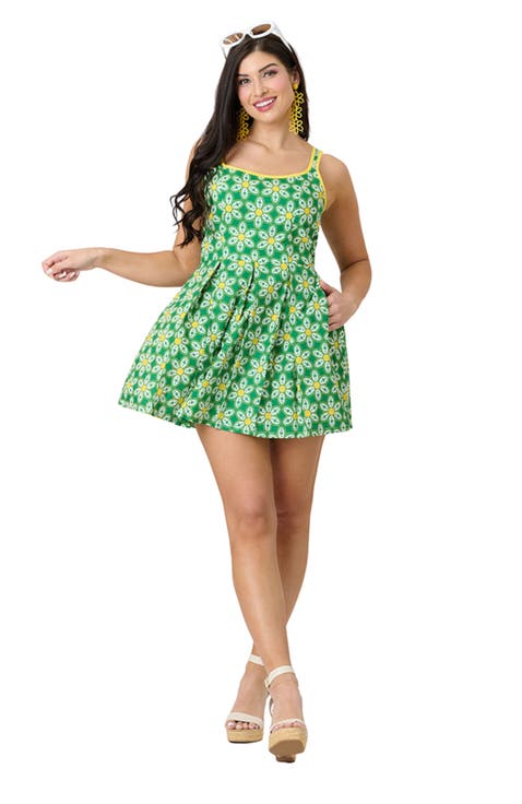 Pleated Skirted Romper