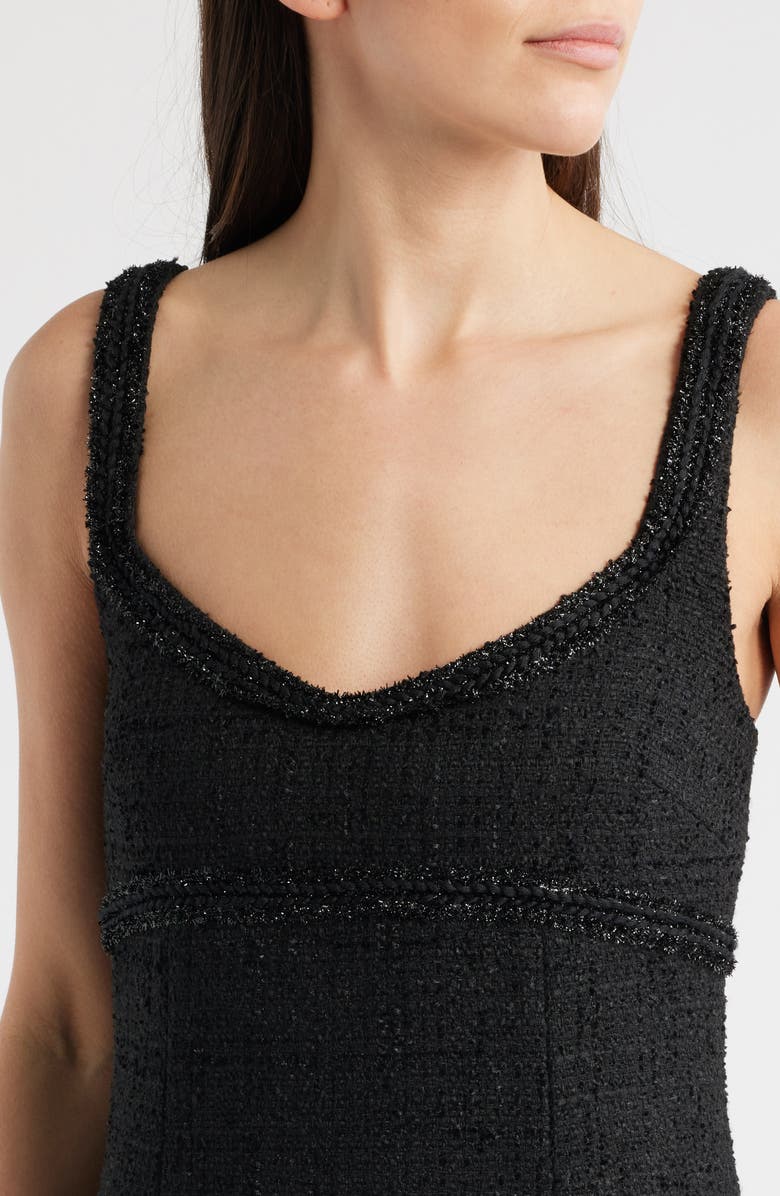 LIKELY Shoshana Metallic Tweed Cocktail Dress, Alternate, color, Black