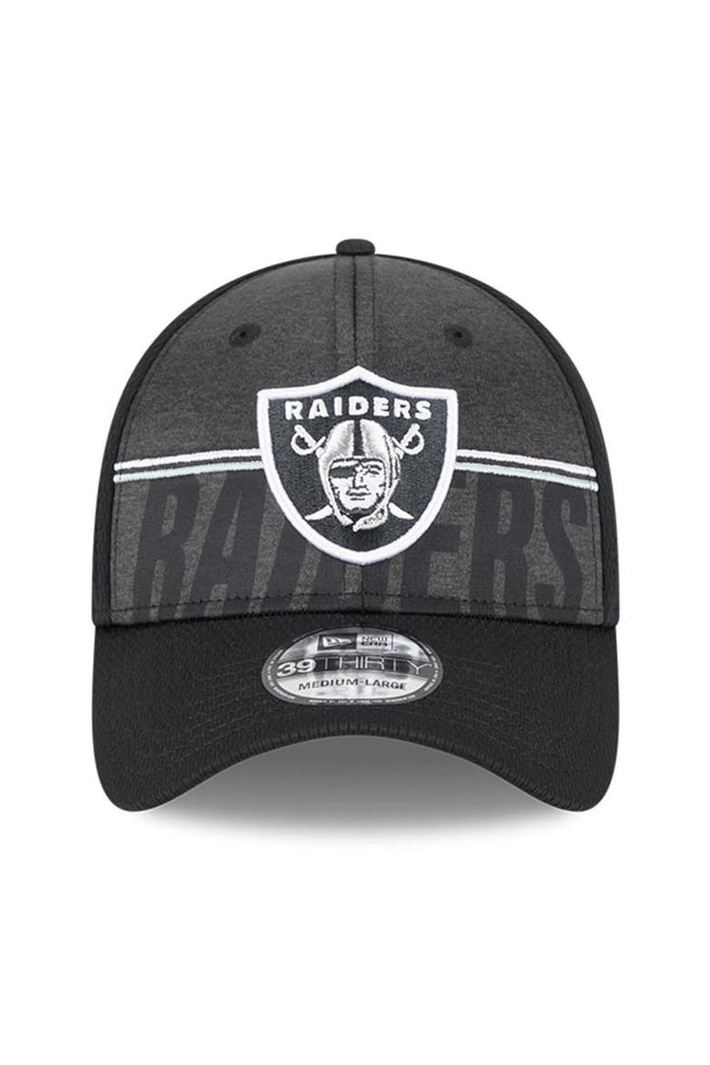 Men's New Era Black Las Vegas Raiders 2023 NFL Training Camp 39THIRTY Flex Fit Hat, Alternate, color, Black