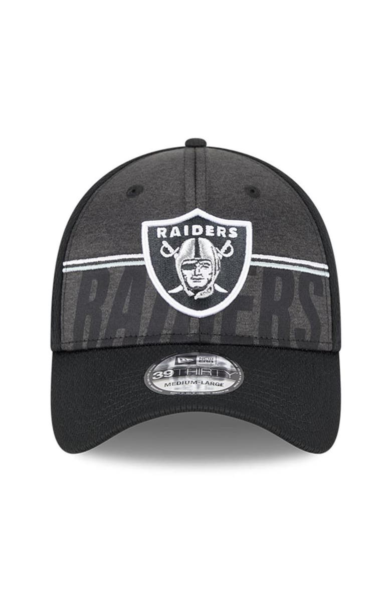 New Era Men's New Era Black Las Vegas Raiders 2023 NFL Training Camp 39THIRTY Flex Fit Hat, Alternate, color,
