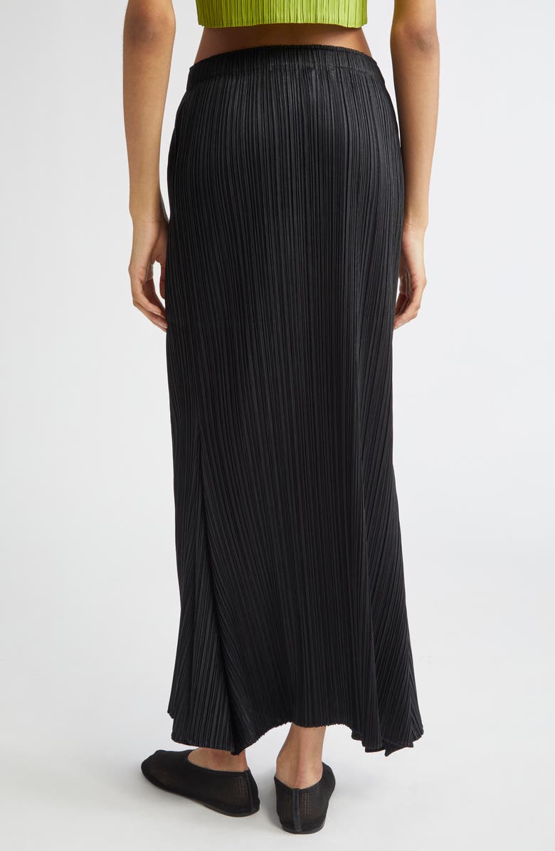 Pleats Please Issey Miyake Ole Pleated A-Line Skirt, Alternate, color, Black