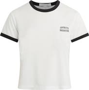 Favorite Daughter Logo Crop Ringer T-Shirt