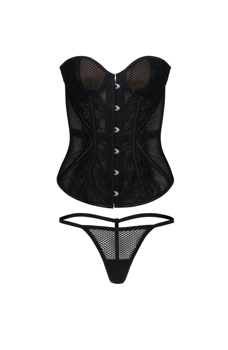 Adore Me Padma Sweetheart Corset & G-String Set, Alternate, color,