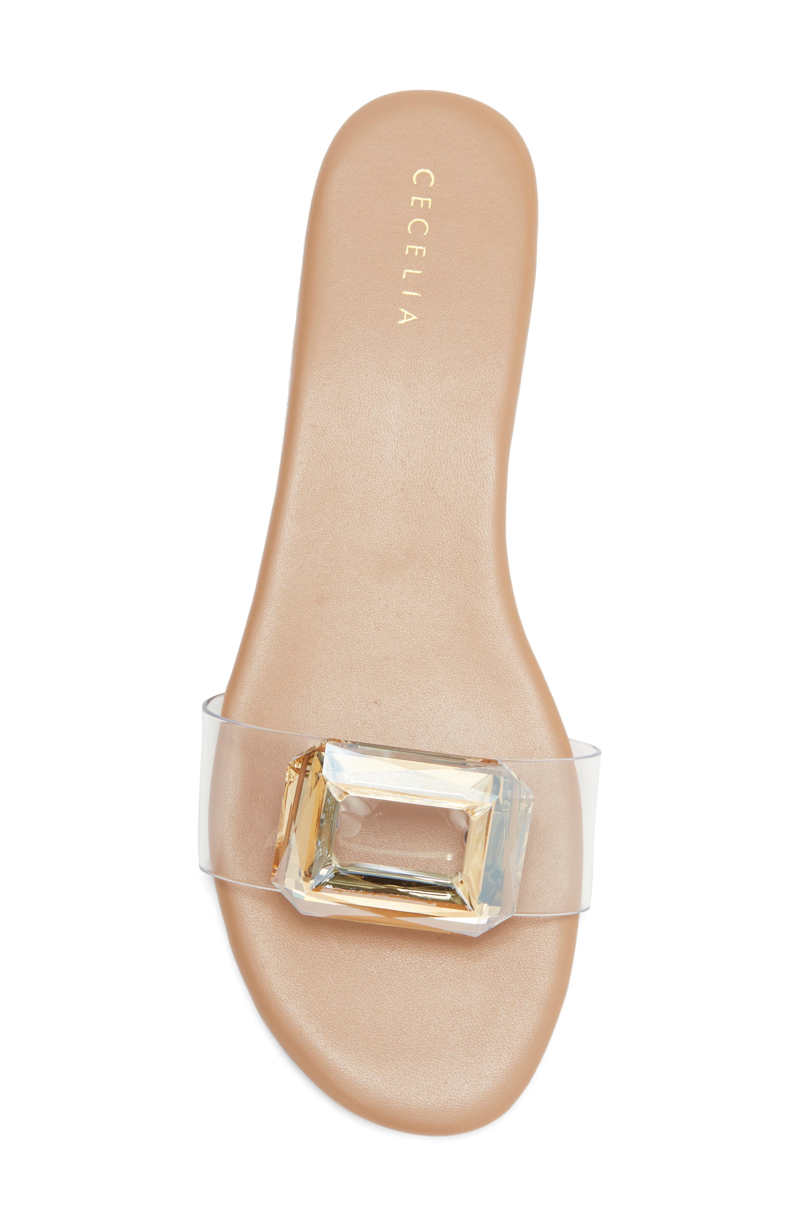 Phillis Transparent Slide Sandal, Alternate, color, BEIGE