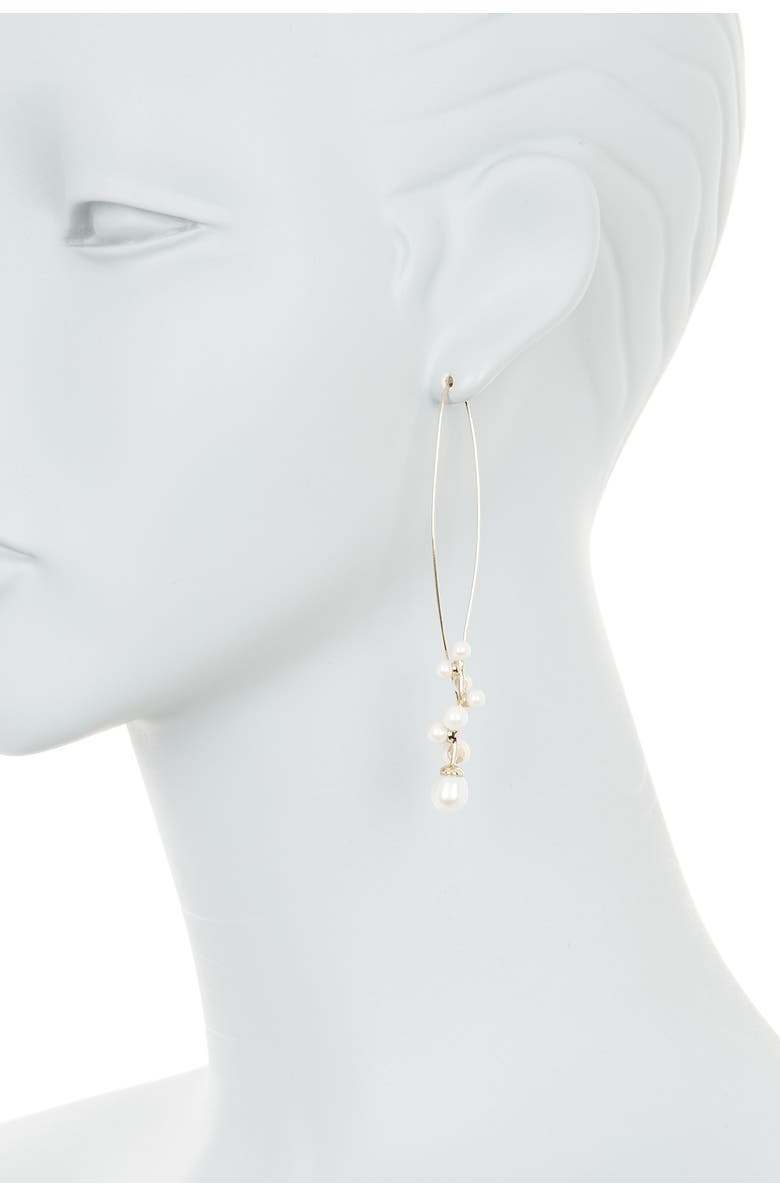 Carolee Designs Spiral Freshwater Pearl Threader Earrings, Alternate, color, 