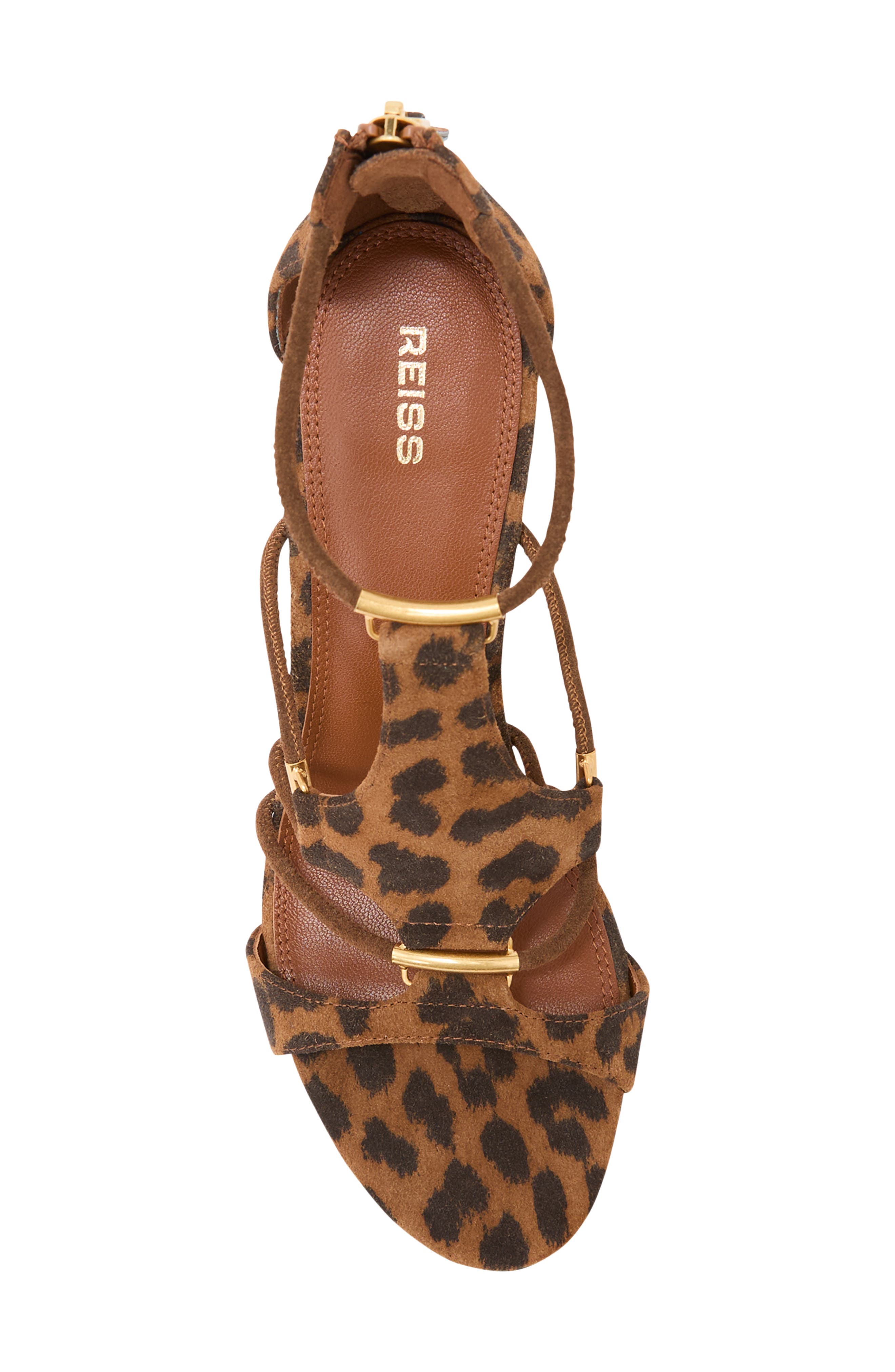 Reiss Roxanne Ankle Strap Sandal, Alternate, color, Animal