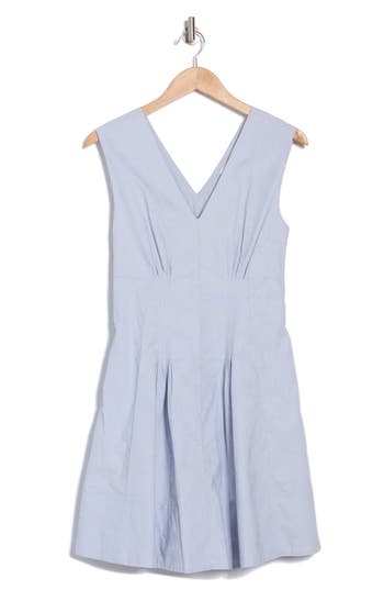 Derek Lam 10 Crosby Concha Sleeveless V-neck Mini Dress In Periwinkle