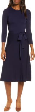 Eliza J Fit & Flare Sweater Dress