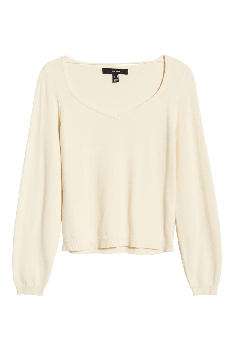 Karma V-Neck Sweater, Alternate, color, BIRCH