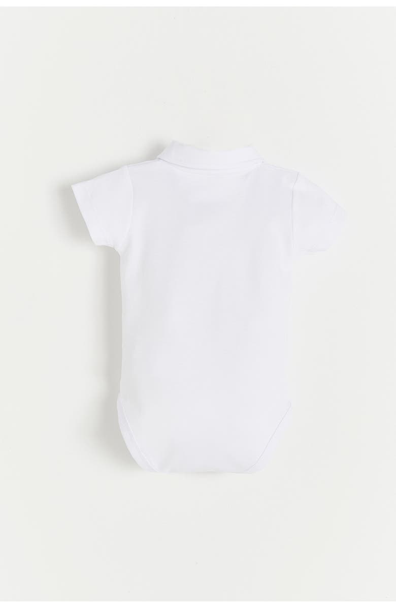 Babycottons College Polo Bodysuit for Infant, Alternate, color, White