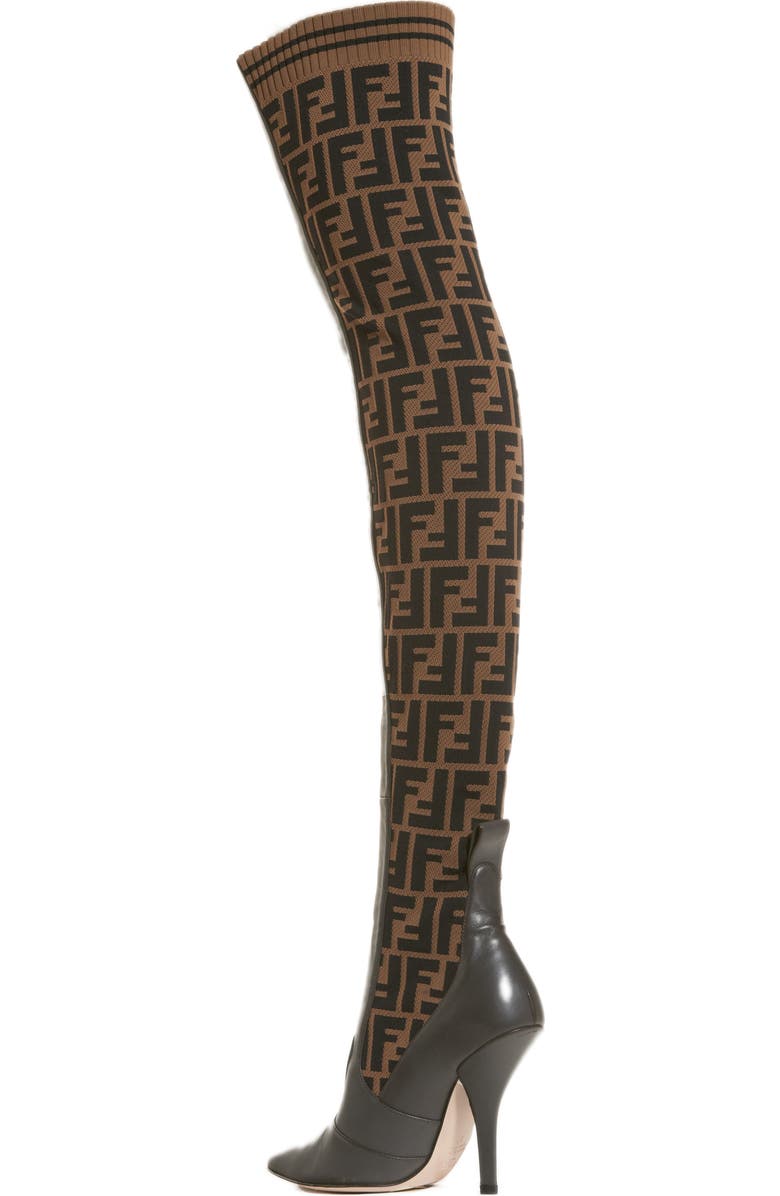 Fendi Rockoko Over the Knee Boot, Alternate, color,