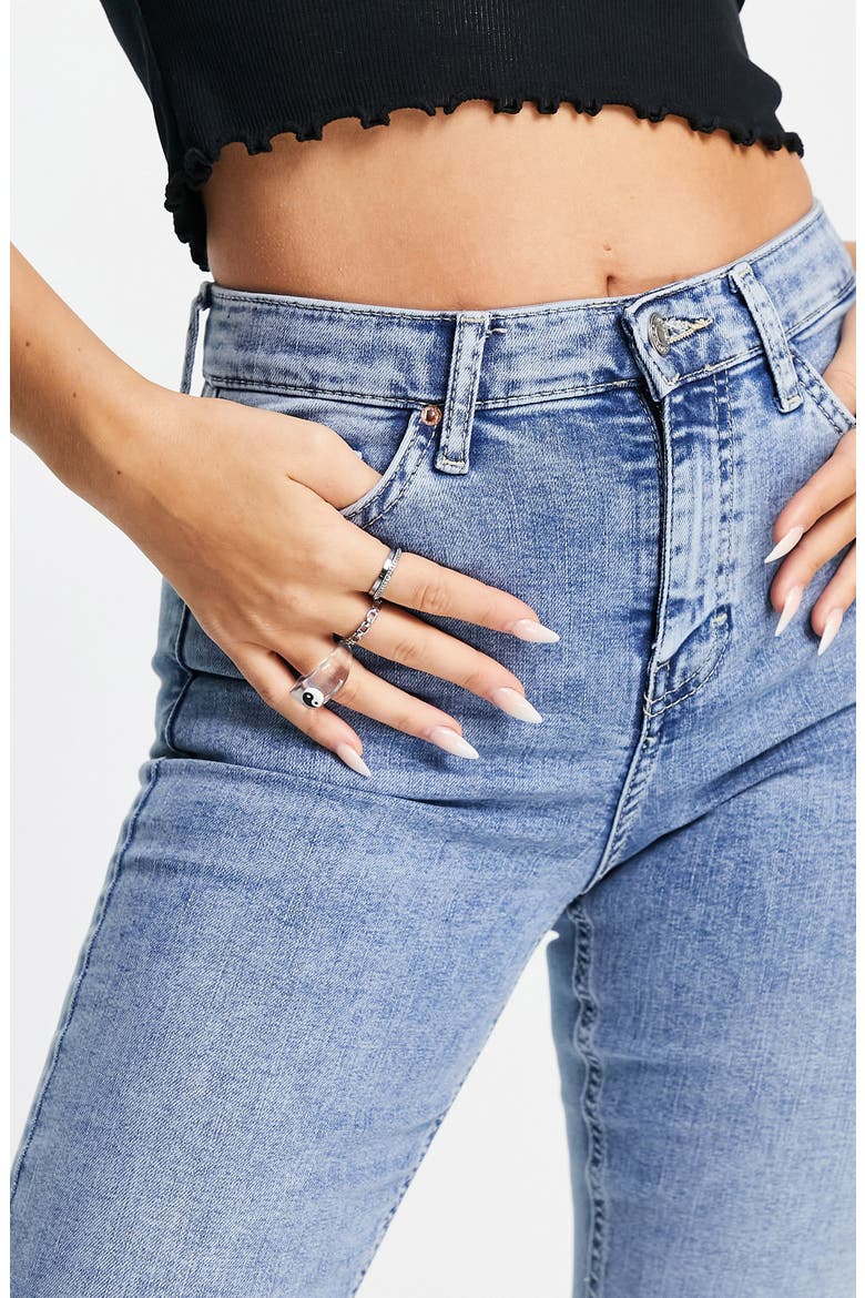 Jamie Flare High Waist Jeans, Alternate, color, BLEACH