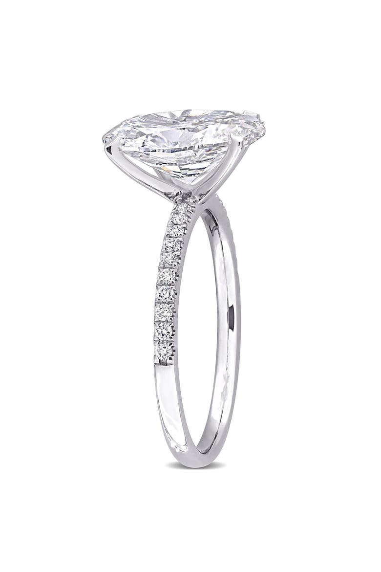 Oval Cut Lab  Diamond Engagement Ring 14K, Alternate, color, 3.16ct/White Gold