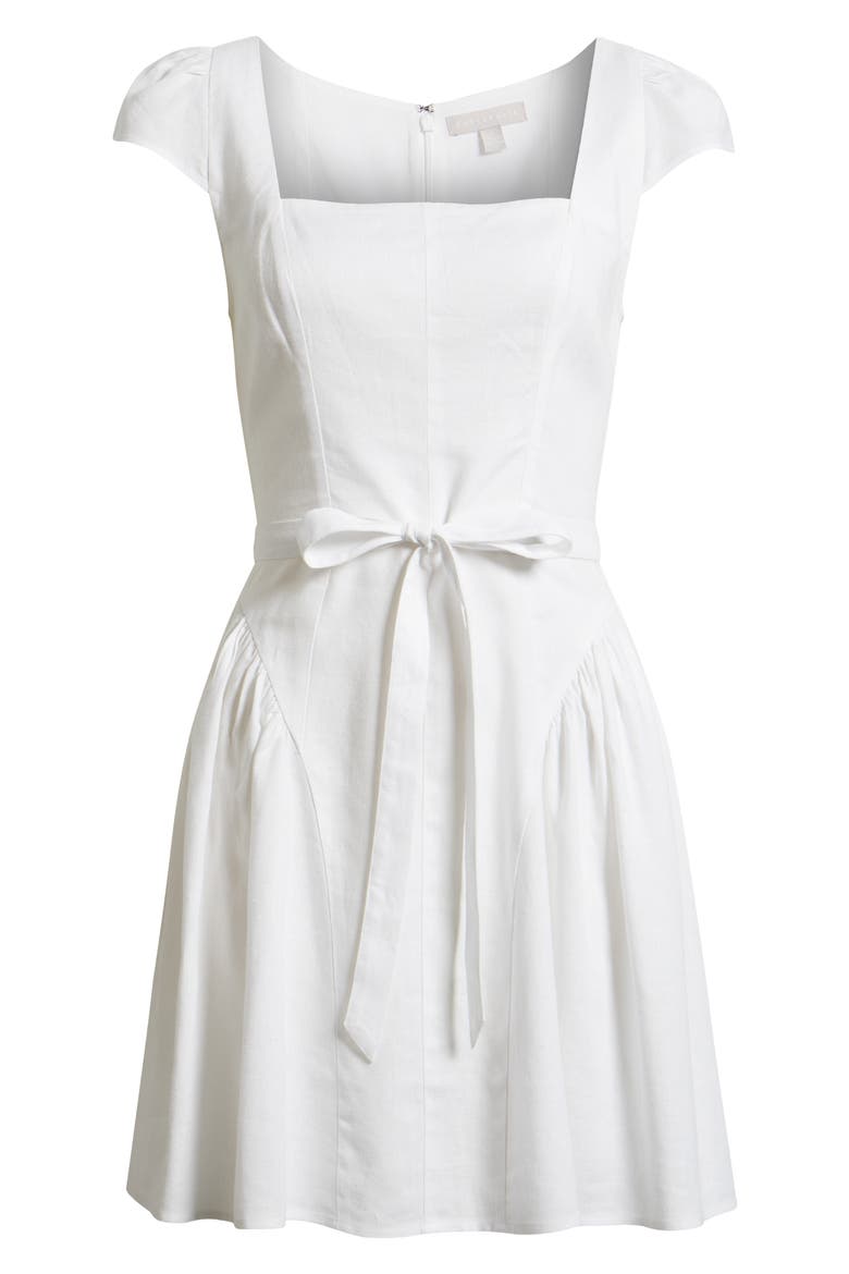 Fit & Flare Minidress, Alternate, color, WHITE