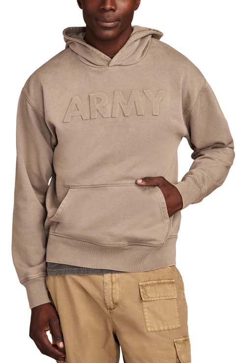 Army Cotton Logo Hoodie