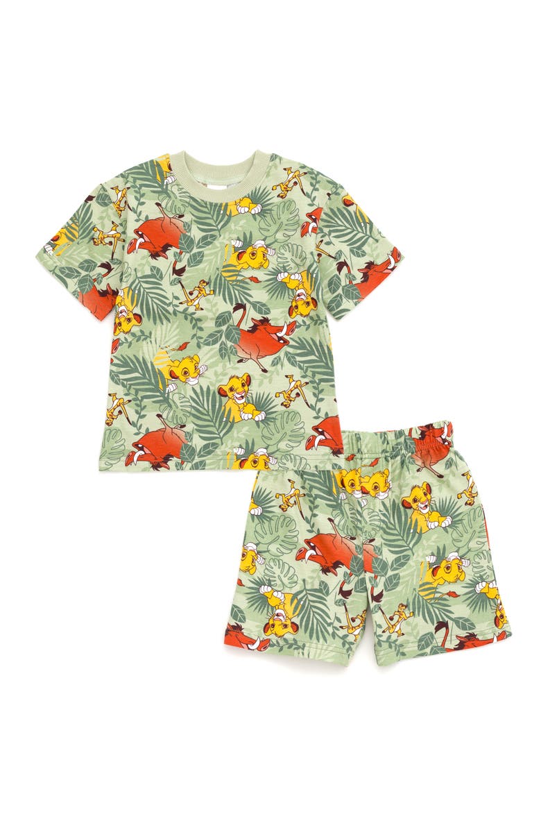 Disney Lion King Boys' 2-Piece Graphic T-Shirt and Shorts Set, Main, color, Green