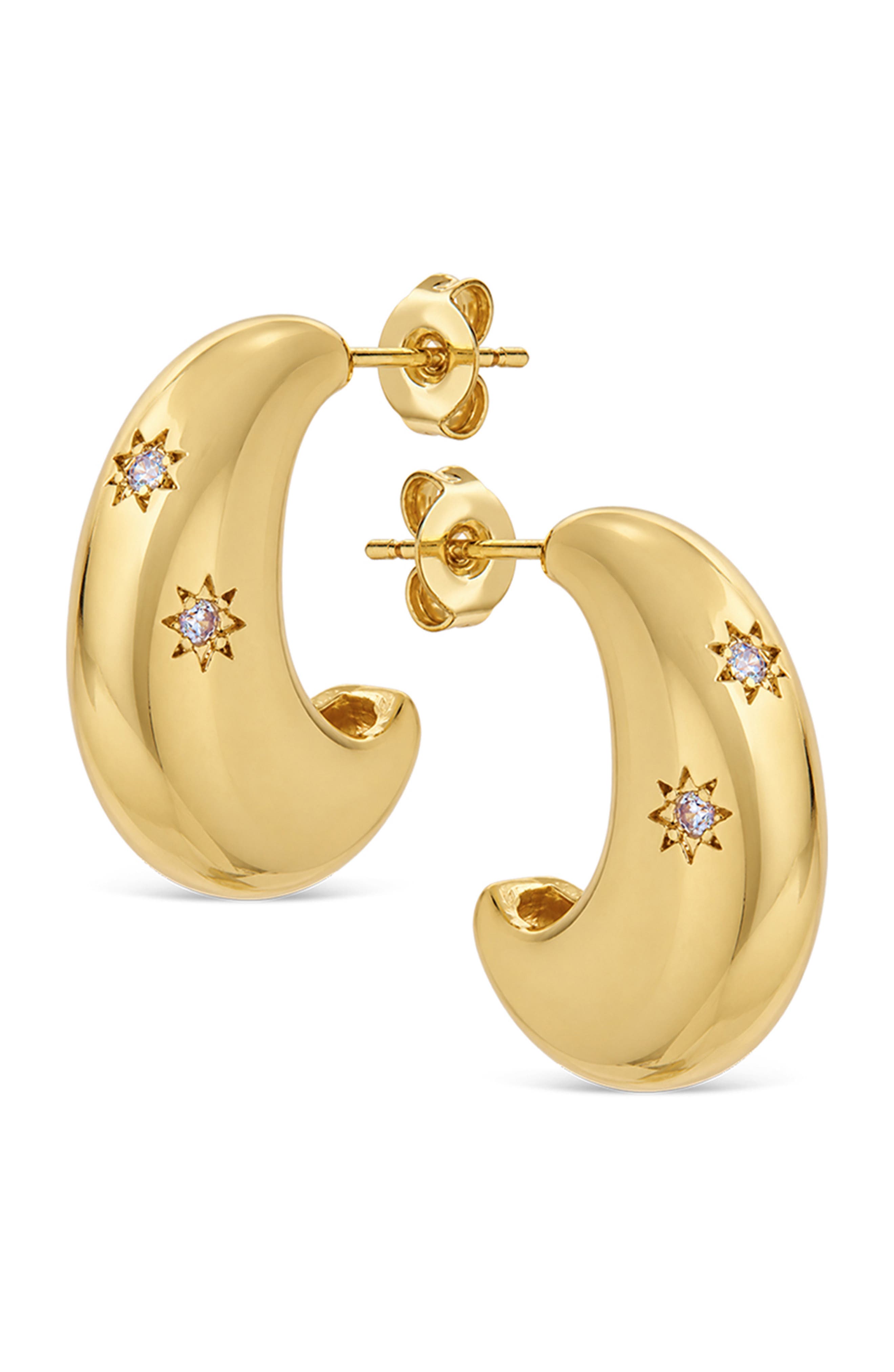 Crescent Bold Hoop Earrings