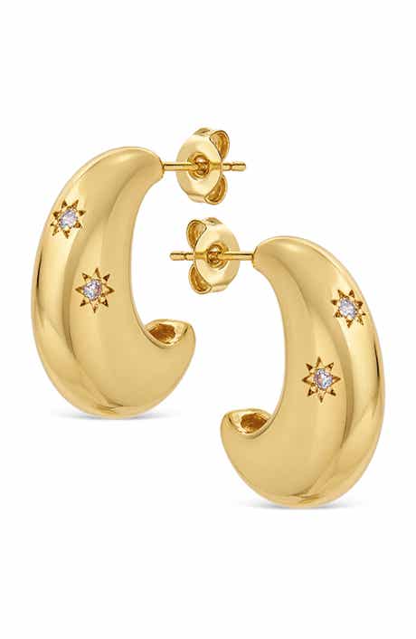 Crescent Bold Hoop Earrings