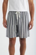 Majestic International Textured Retreat Woven Cotton Drawstring Pajama Shorts