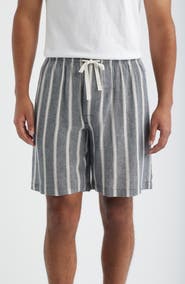Majestic International Textured Retreat Woven Cotton Drawstring Pajama Shorts